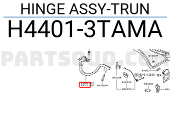 Nissan H44013TAMA HINGE ASSY-TRUN