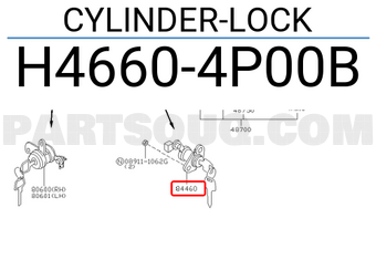 Nissan H46604P00B CYLINDER-LOCK