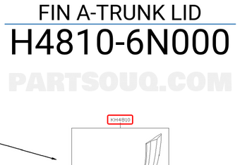 Nissan H48106N000 FIN A-TRUNK LID