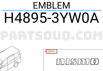 Nissan H48953YW0A EMBLEM
