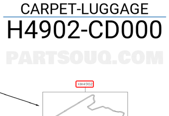 Nissan H4902CD000 CARPET-LUGGAGE