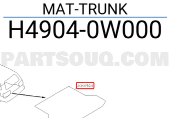 Nissan H49040W000 MAT-TRUNK