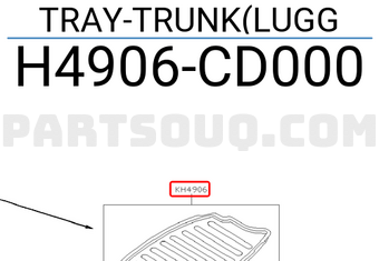 Nissan H4906CD000 TRAY-TRUNK(LUGG
