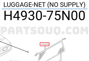 Nissan H493075N00 LUGGAGE-NET (NO SUPPLY)