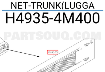 Nissan H49354M400 NET-TRUNK(LUGGA