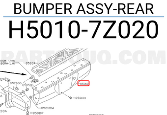 Nissan H50107Z020 BUMPER ASSY-REAR