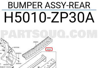 Nissan H5010ZP30A BUMPER ASSY-REAR