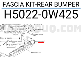 Nissan H50220W425 FASCIA KIT-REAR BUMPER