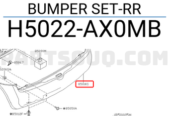 Nissan H5022AX0MB BUMPER SET-RR