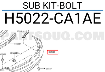 Nissan H5022CA1AE SUB KIT-BOLT