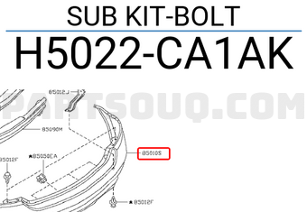Nissan H5022CA1AK SUB KIT-BOLT