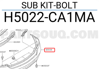 Nissan H5022CA1MA SUB KIT-BOLT