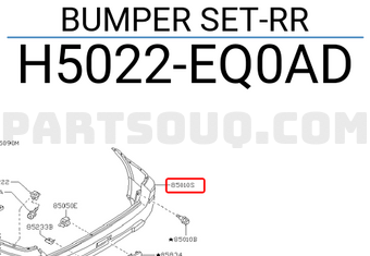 Nissan H5022EQ0AD BUMPER SET-RR