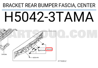 Nissan H50423TAMA BRACKET REAR BUMPER FASCIA, CENTER