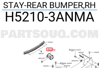 Nissan H52103ANMA STAY-REAR BUMPER,RH