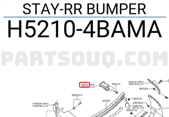 Nissan H52104BAMA STAY-RR BUMPER