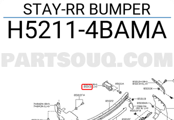 Nissan H52114BAMA STAY-RR BUMPER