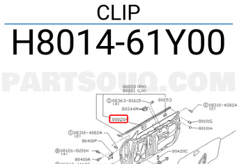 Nissan H801461Y00 CLIP