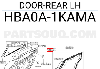 Nissan HBA0A1KAMA DOOR-REAR LH