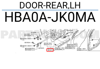 Nissan HBA0AJK0MA DOOR-REAR,LH
