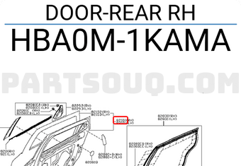Nissan HBA0M1KAMA DOOR-REAR RH