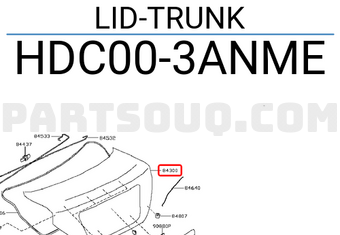Nissan HDC003ANME LID-TRUNK