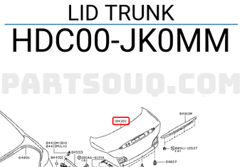 Nissan HDC00JK0MM LID TRUNK