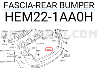 Nissan HEM221AA0H FASCIA-REAR BUMPER
