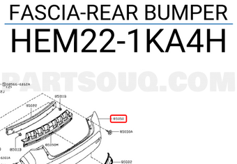 Nissan HEM221KA4H FASCIA-REAR BUMPER
