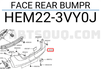 Nissan HEM223VY0J FACE REAR BUMPR