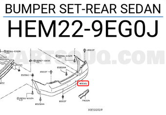 Nissan HEM229EG0J BUMPER SET-REAR SEDAN