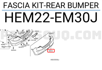 Nissan HEM22EM30J FASCIA KIT-REAR BUMPER