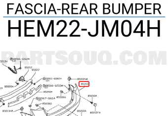 Nissan HEM22JM04H FASCIA-REAR BUMPER