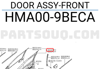 Nissan HMA009BECA DOOR ASSY-FRONT