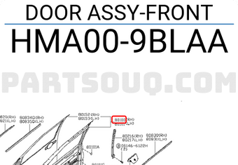 Nissan HMA009BLAA DOOR ASSY-FRONT