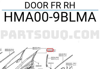 Nissan HMA009BLMA DOOR FR RH