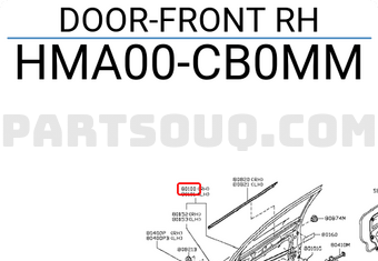 Nissan HMA00CB0MM DOOR-FRONT RH