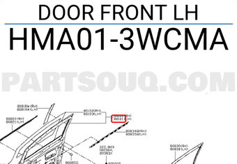 Nissan HMA013WCMA DOOR FRONT LH