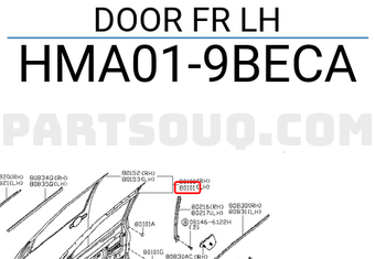 Nissan HMA019BECA DOOR FR LH
