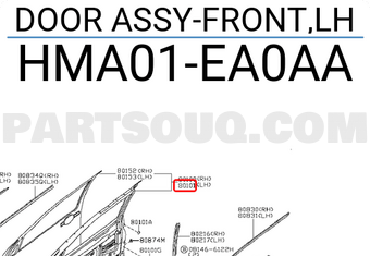 Nissan HMA01EA0AA DOOR ASSY-FRONT,LH