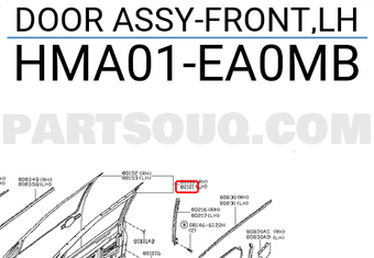 Nissan HMA01EA0MB DOOR ASSY-FRONT,LH