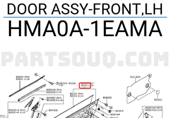 Nissan HMA0A1EAMA DOOR ASSY-FRONT,LH
