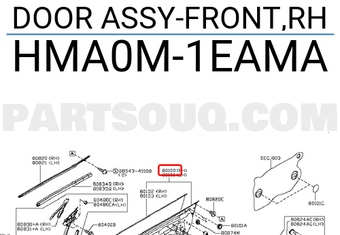 Nissan HMA0M1EAMA DOOR ASSY-FRONT,RH