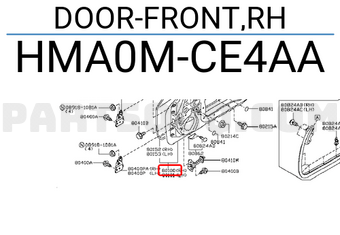 Nissan HMA0MCE4AA DOOR-FRONT,RH