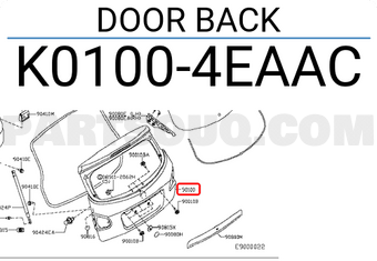 Nissan K01004EAAC DOOR BACK