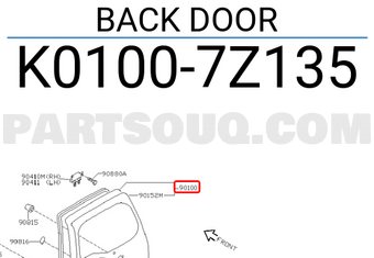 Nissan K01007Z135 BACK DOOR