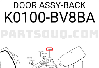 Nissan K0100BV8BA DOOR ASSY-BACK