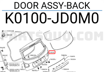 Nissan K0100JD0M0 DOOR ASSY-BACK