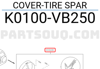 Nissan K0100VB250 COVER-TIRE SPAR