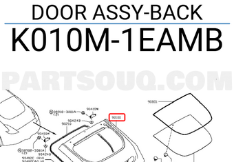 Nissan K010M1EAMB DOOR ASSY-BACK